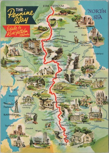Cartolina the pennine way - cartolina,