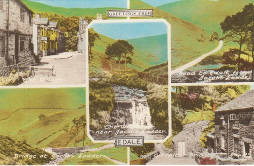 Postcard edale greetings - -,